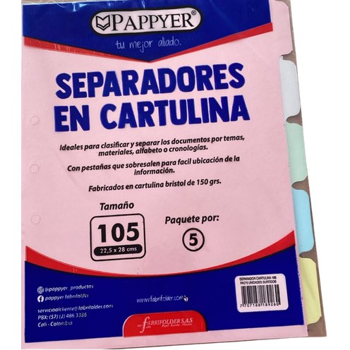 Separadores Cartulina