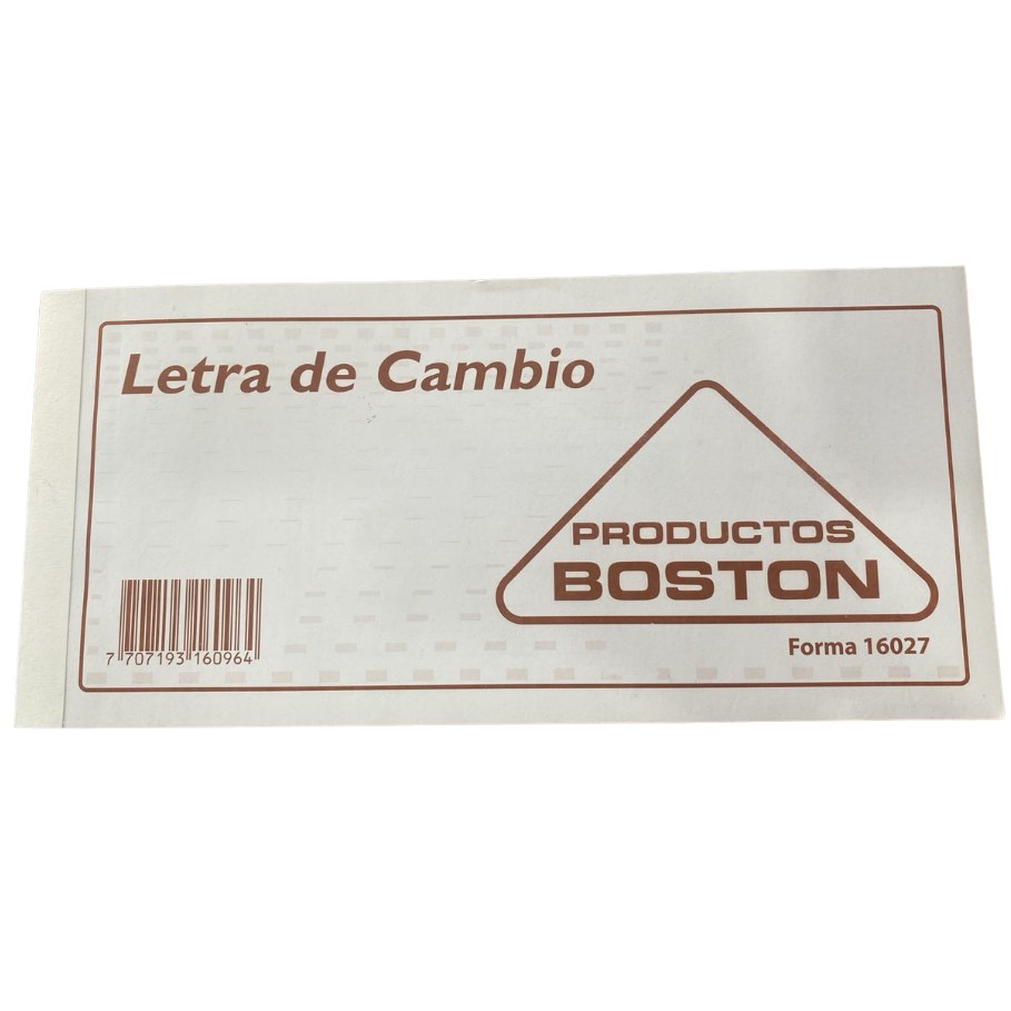 Talonario Letras De Cambio 16027 Boston