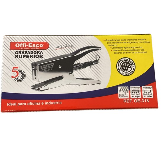 Engrapadora Tipo Pinza Metalica Offi-esco